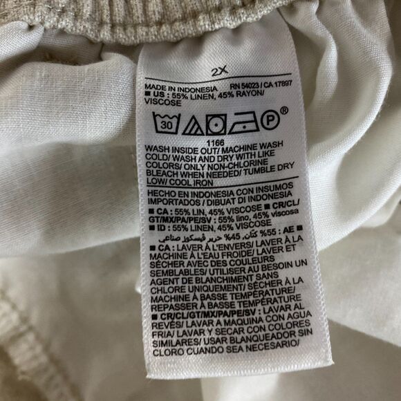 New Old Navy High-Waisted Linen-Blend Wide-Leg Pants Women's Plus Size 2X - Picture 7 of 9